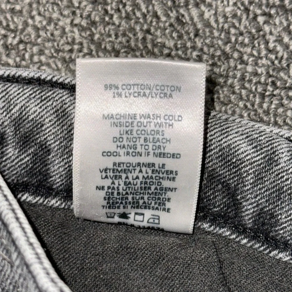 NOEND Denim Slim Straight Crop Jeans Washed Black Grey Made in USA Sz 28 Casual